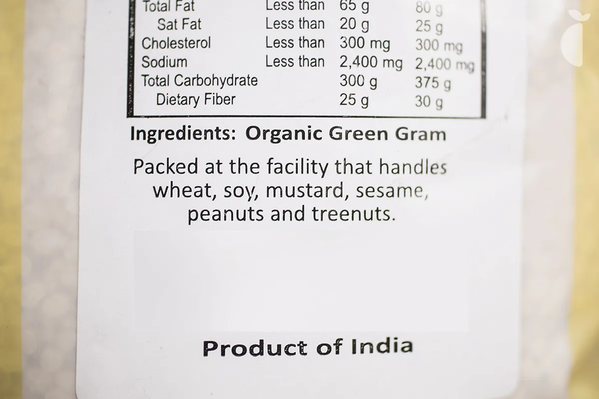 Beans Mung Split Hulled Moong — 4 lb