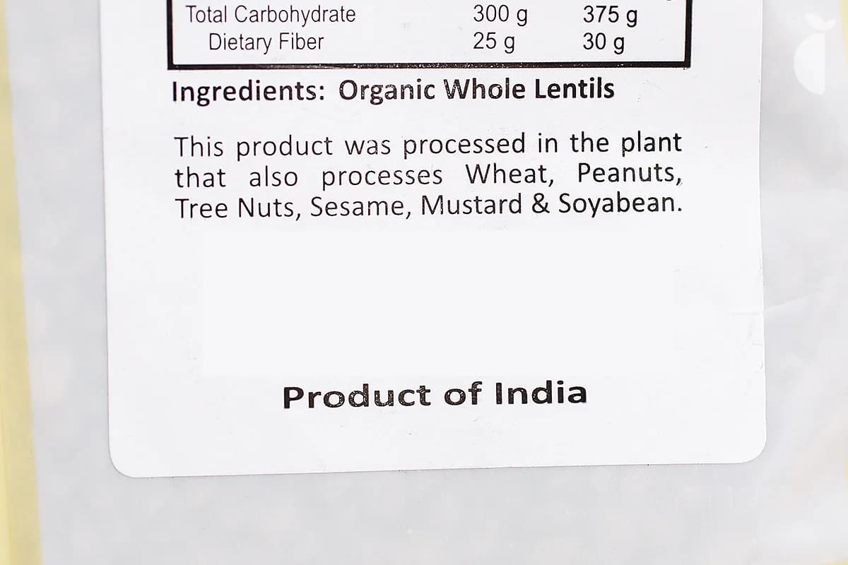 Whole Lentils Masoor — 4 lb
