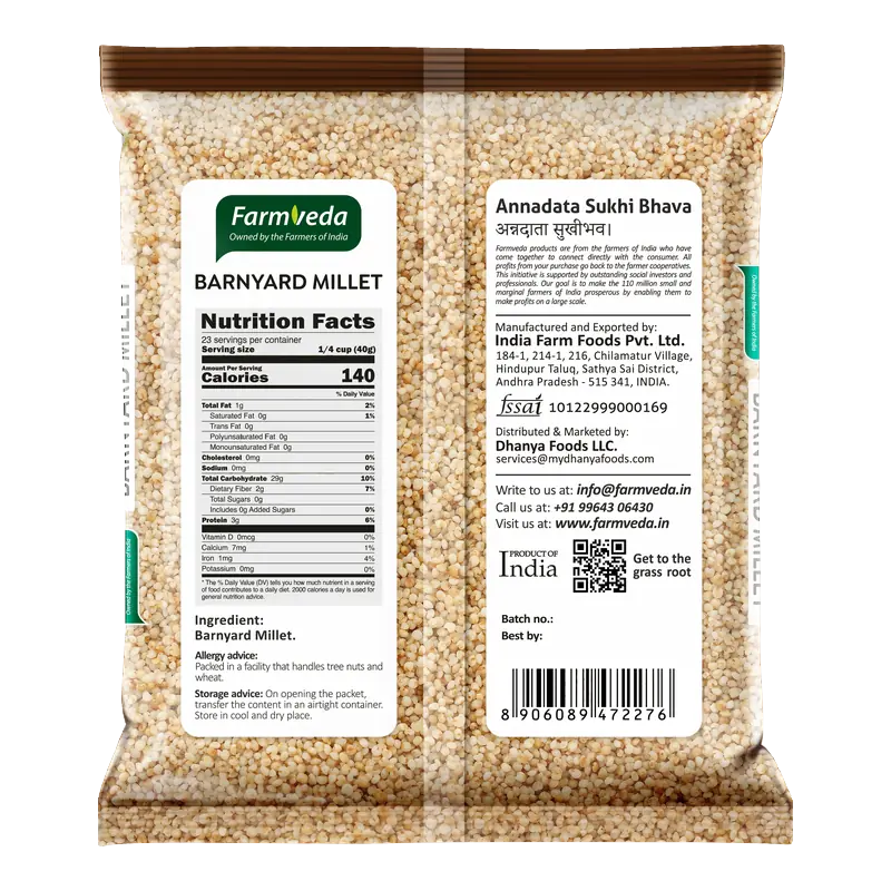 Barnyard Millet (Kuthiraivali) — 2 lb