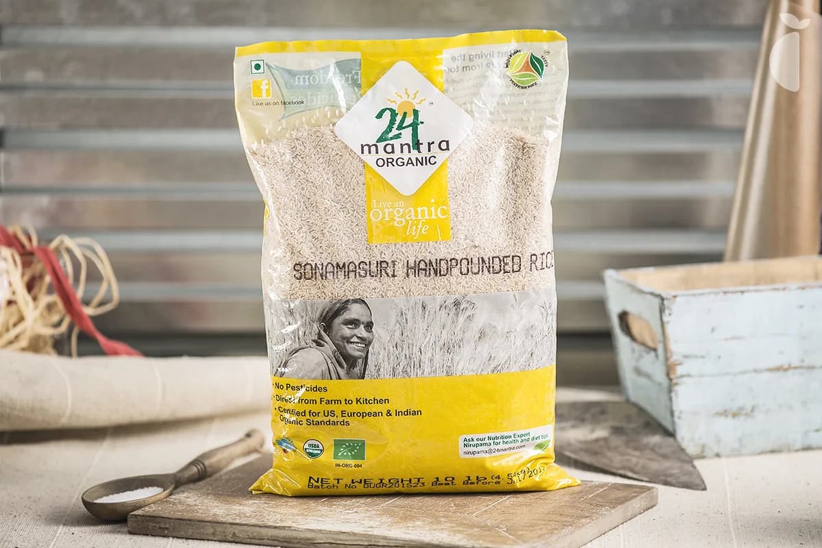 Rice Handpounded Sonamasuri — 10 lb