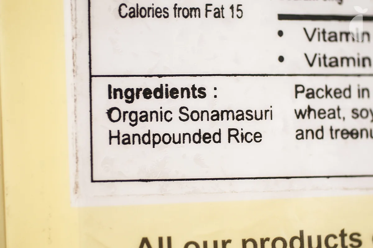 Rice Handpounded Sonamasuri — 10 lb